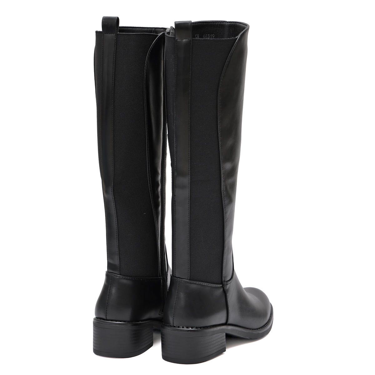 Stivale in simil pelle con elastico- Art.68319