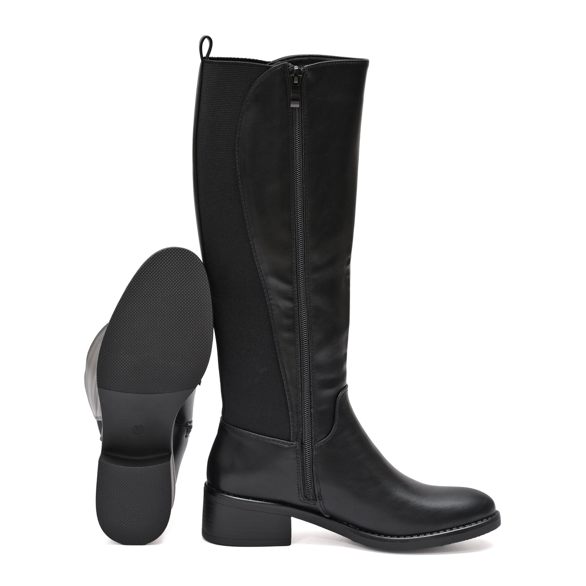 Stivale in simil pelle con elastico- Art.68319