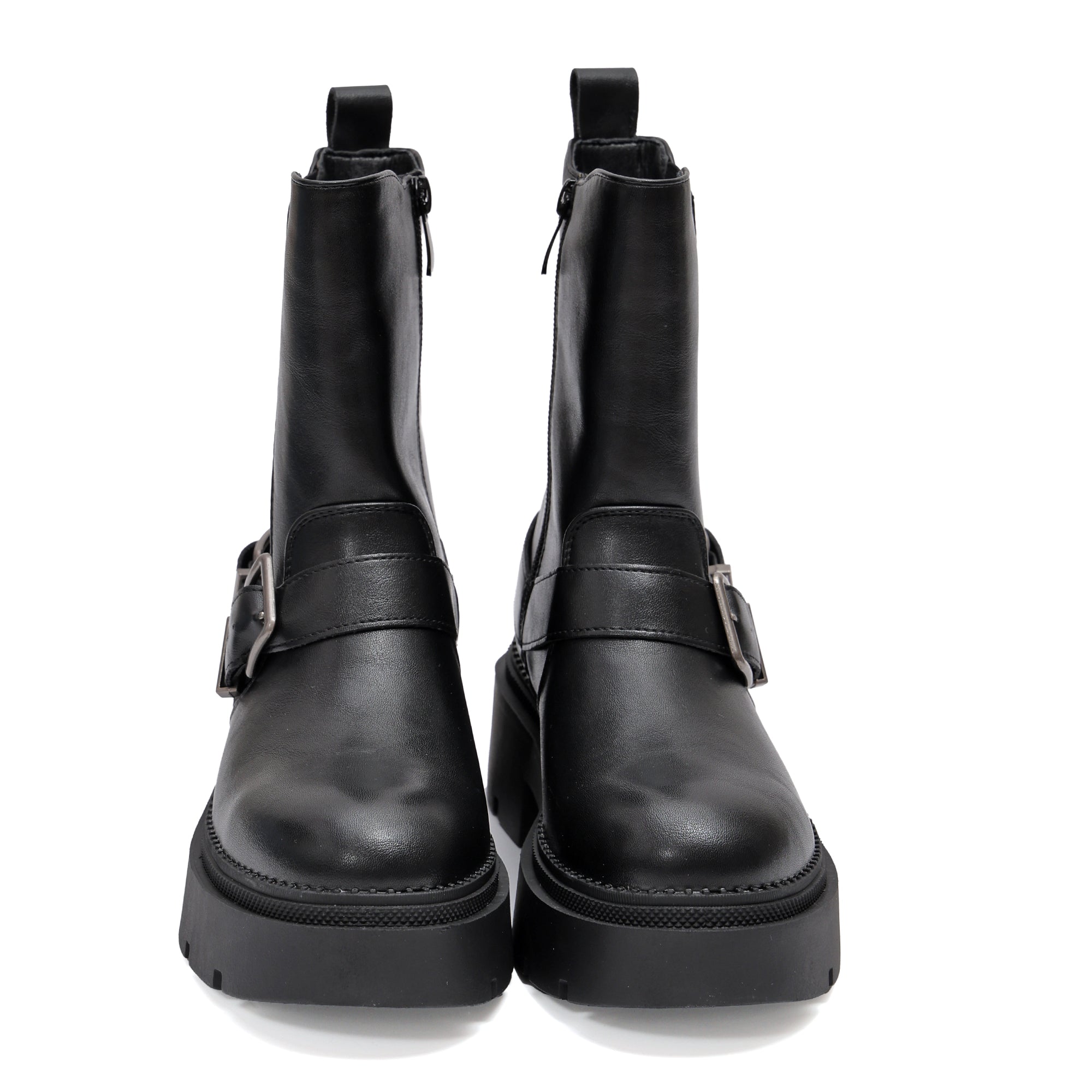 Stivaletto in simil pelle con fascia elastica e cinturini- Art.DQR9025