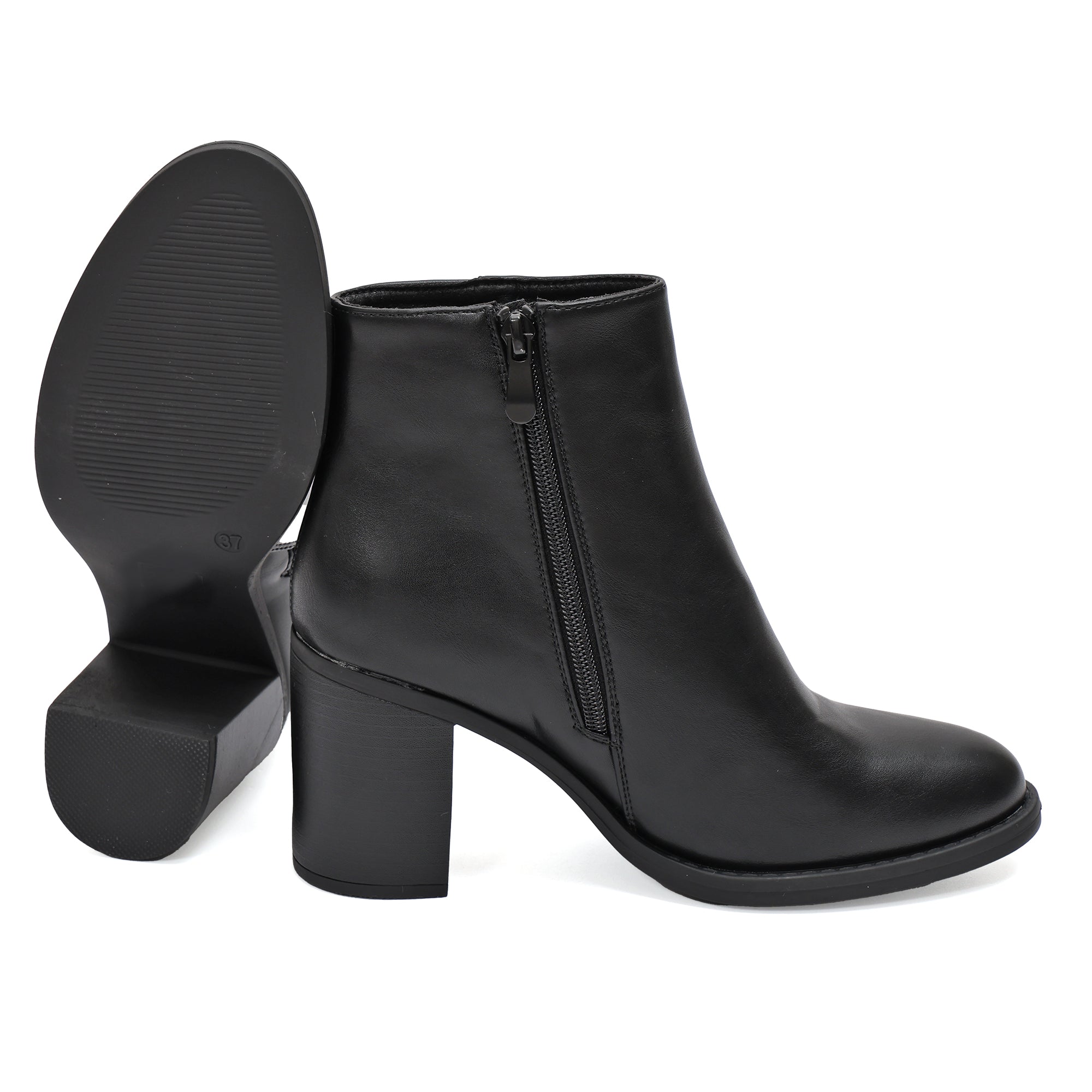Stivaletto in simil pelle con tacco- Art.BM203