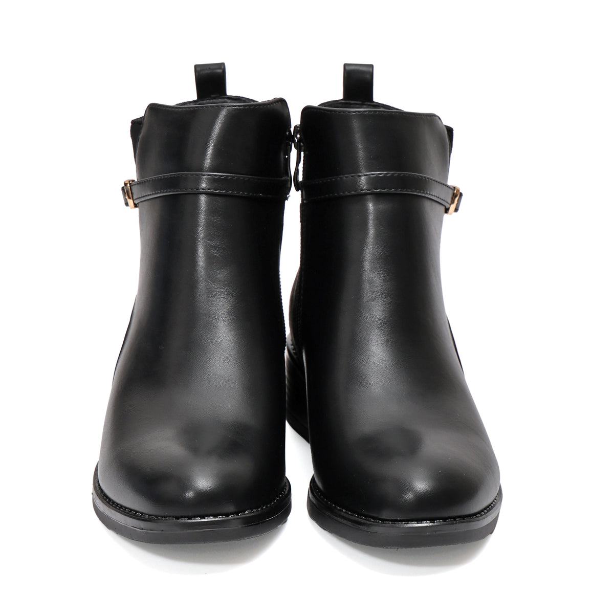 Stivaletto in simil pelle con fibbia dorata- Art.68328