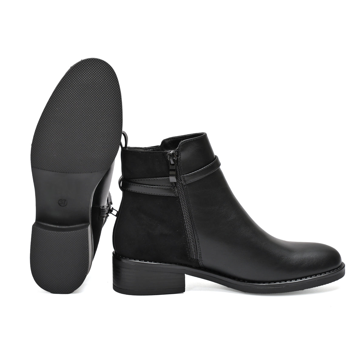 Stivaletto in simil pelle con fibbia dorata- Art.68328