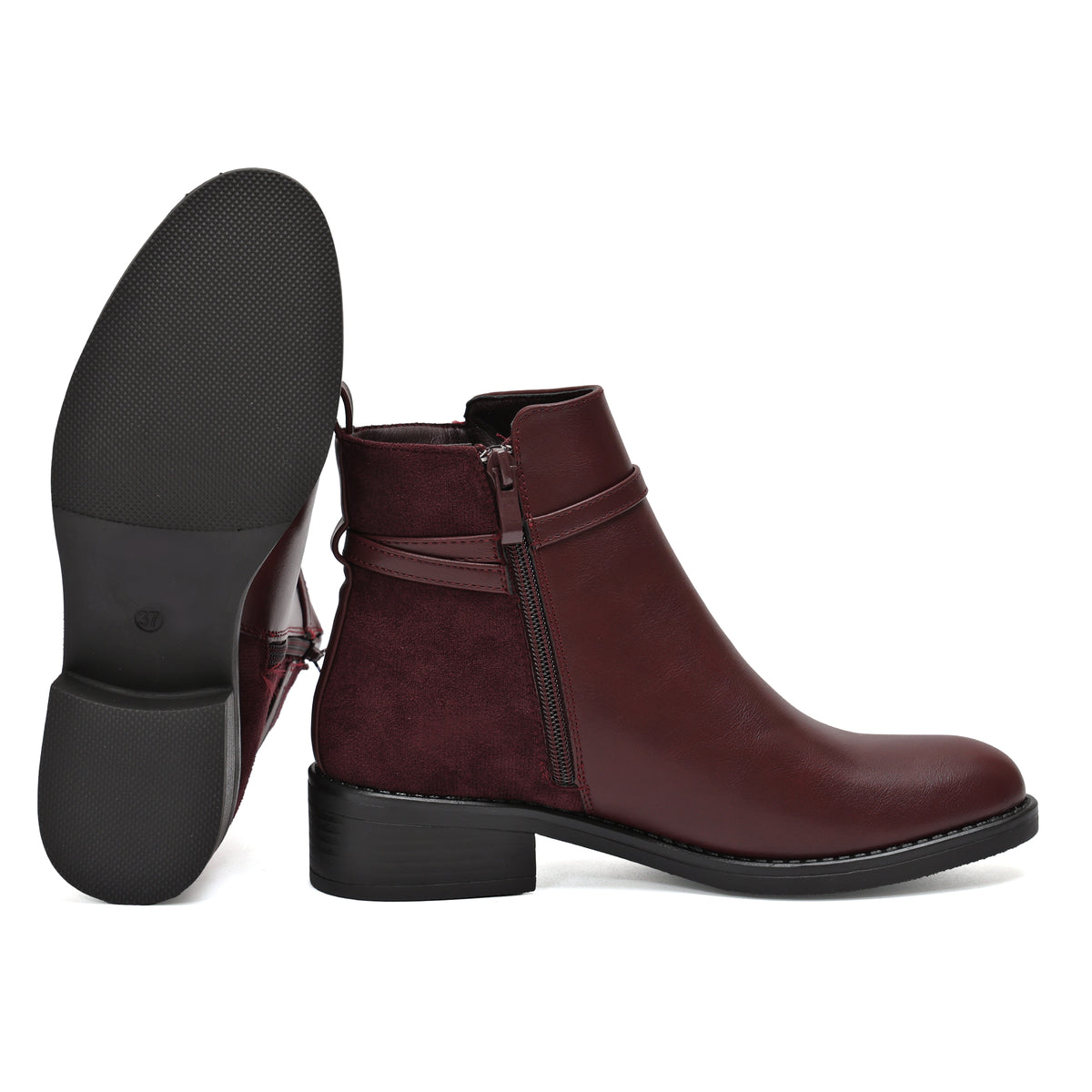Stivaletto in simil pelle con fibbia dorata- Art.68328