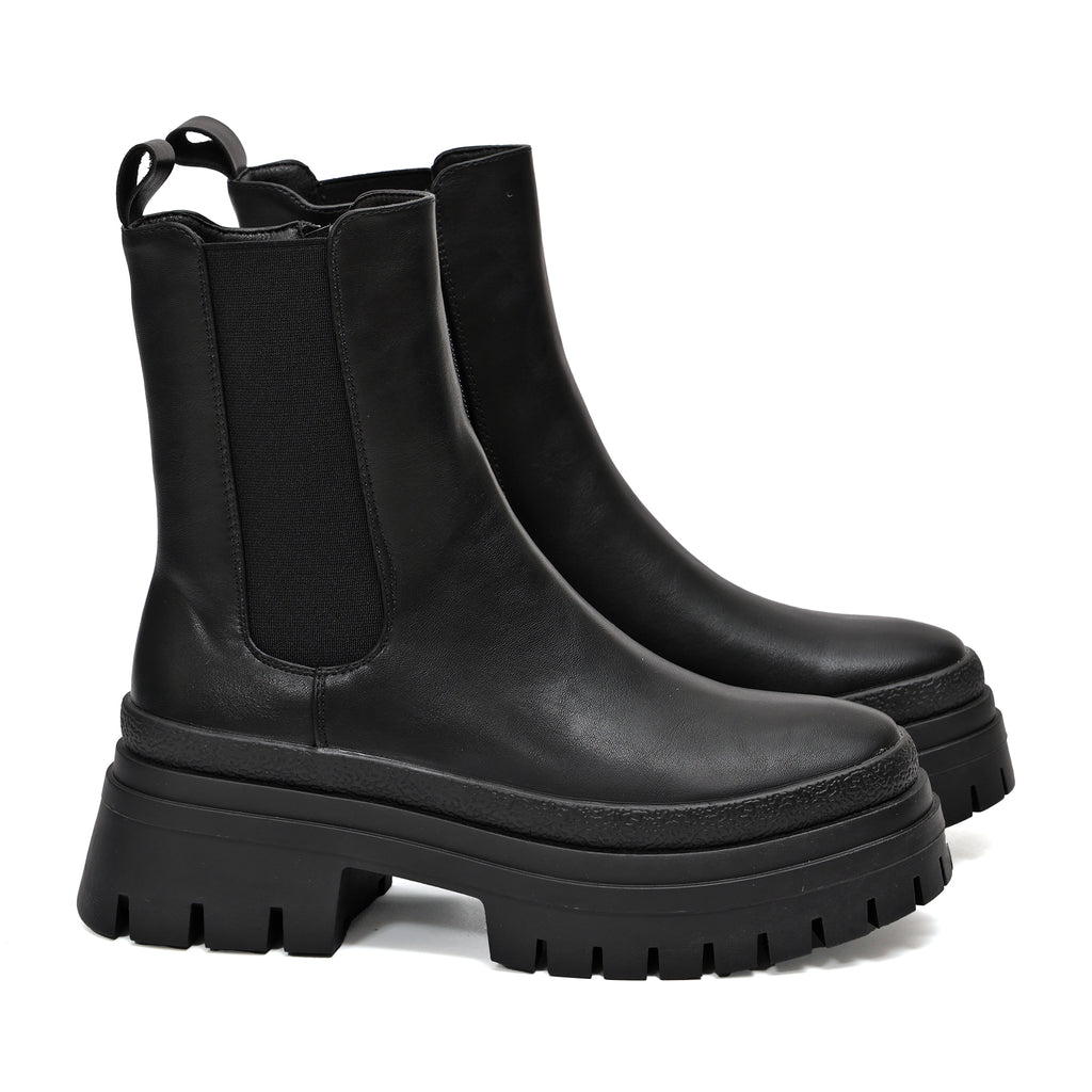 Stivaletto in simil pelle con fascia elastica- Art.DQY8159