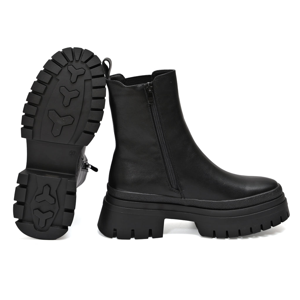 Stivaletto in simil pelle con fascia elastica- Art.DQY8159