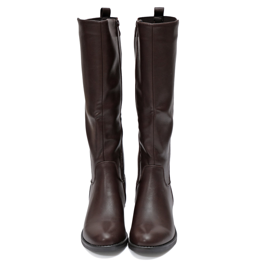 Stivale in simil pelle con elastico- Art.68319