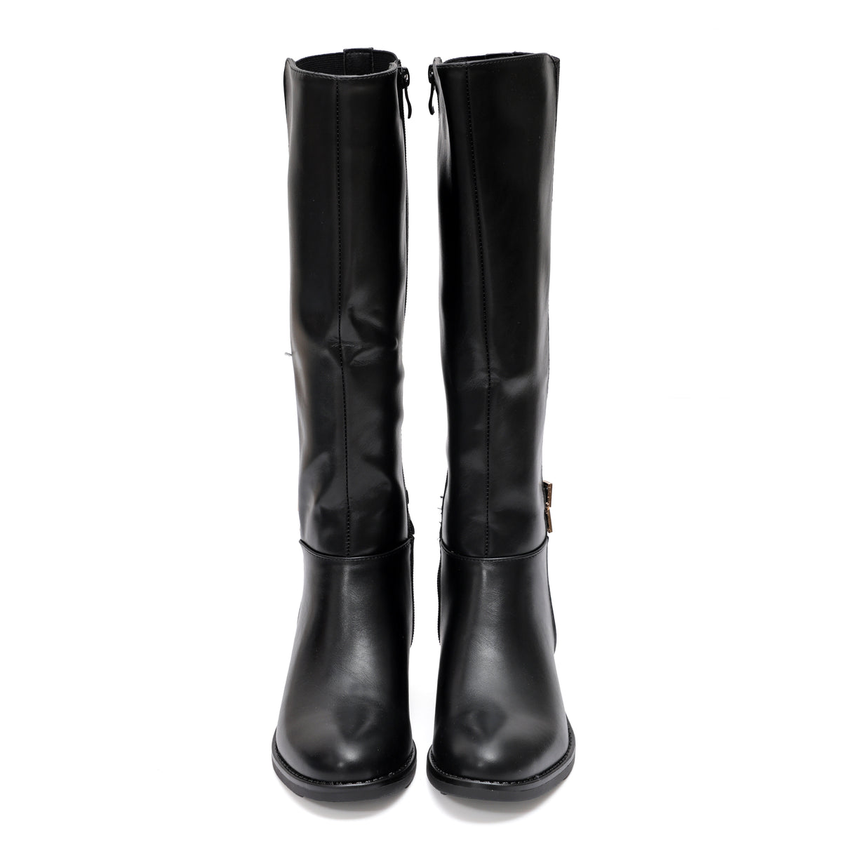 Stivale in simil pelle con fascia elastica e cinturino dorato- Art.68322