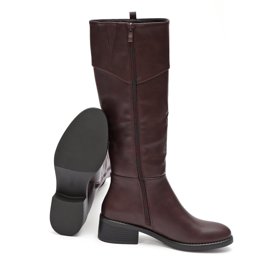 Stivale in simil pelle con fascia elastica e cinturino dorato- Art.68320