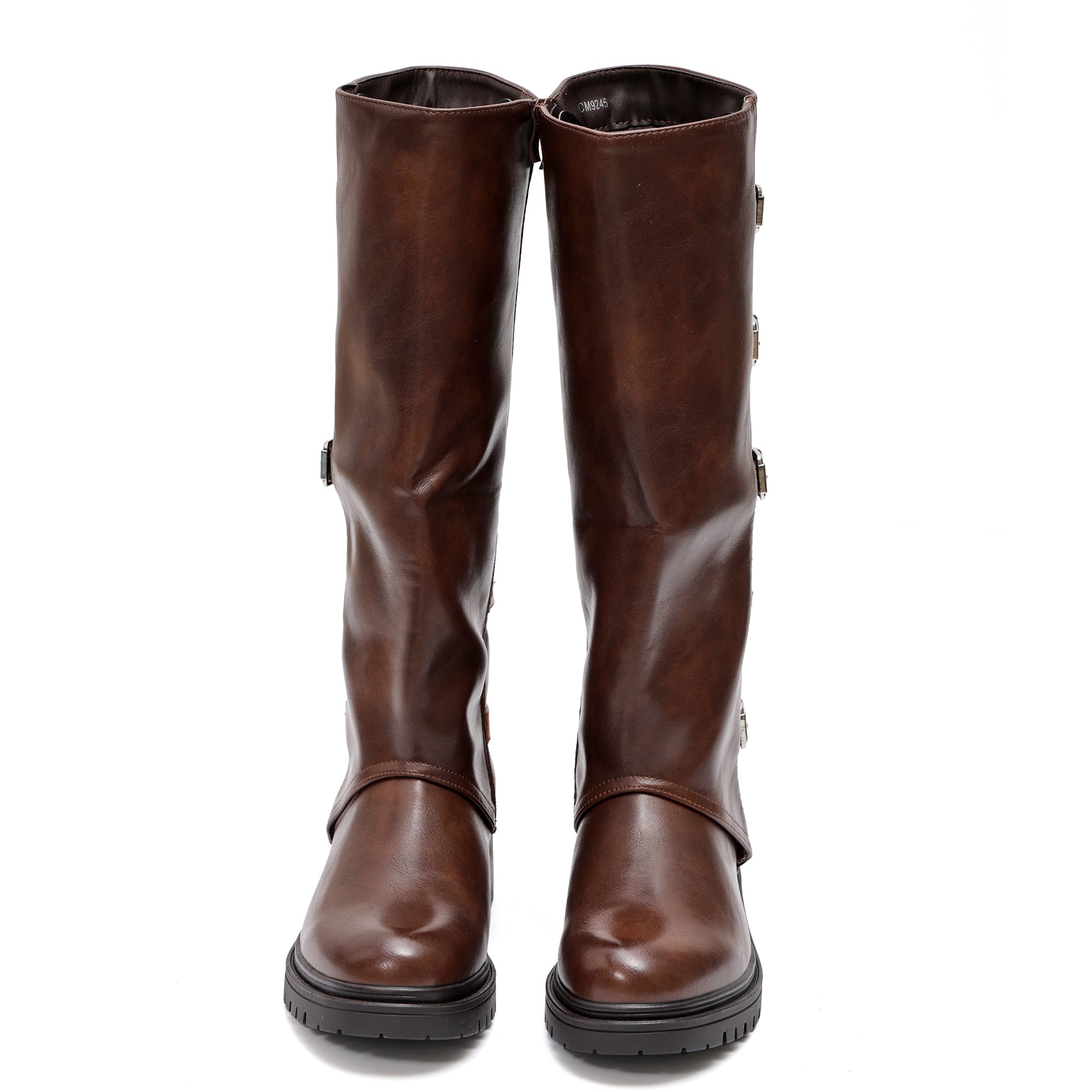 Stivale in simil pelle con cinturini- Art.9245