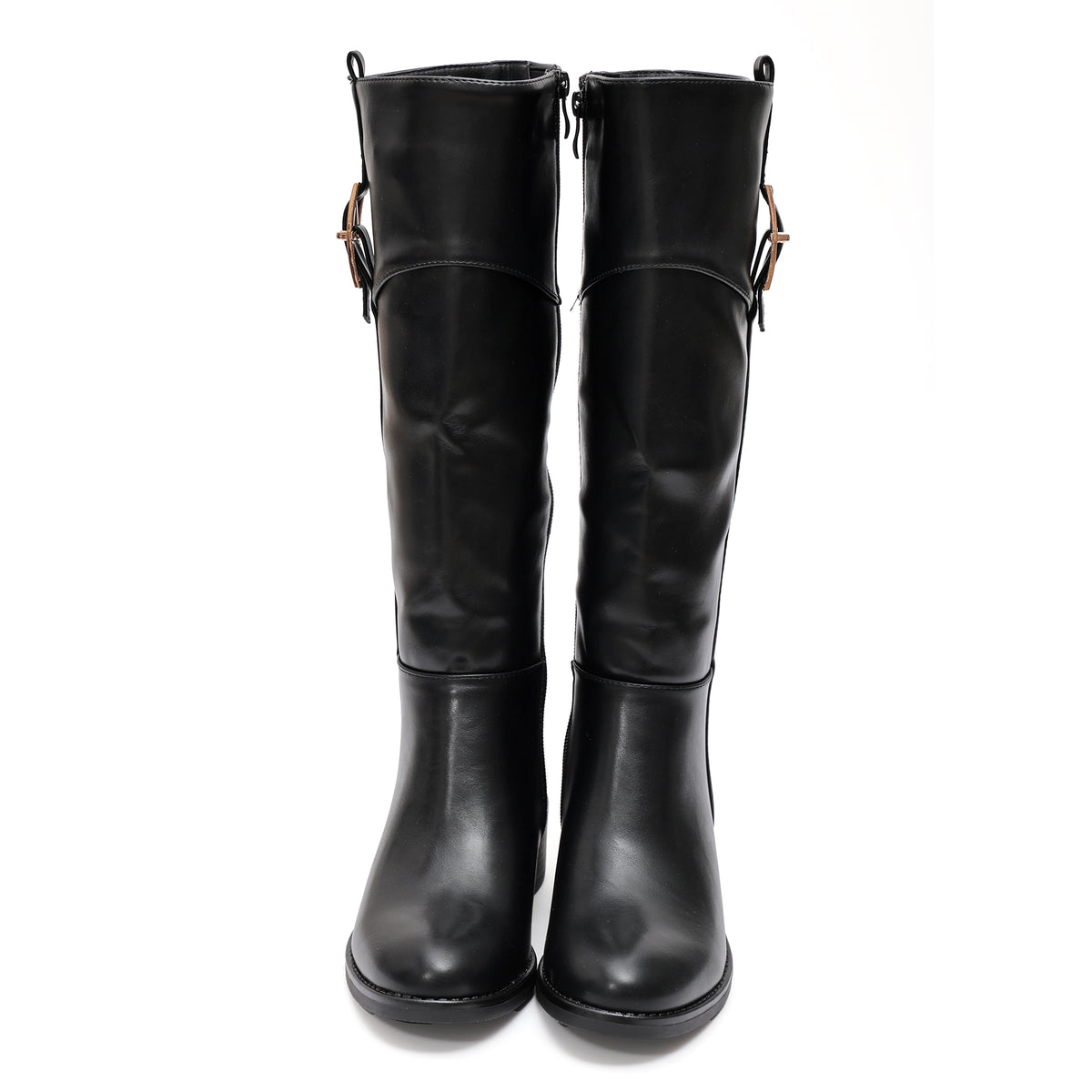 Stivale in simil pelle con fascia elastica e cinturino dorato- Art.68320
