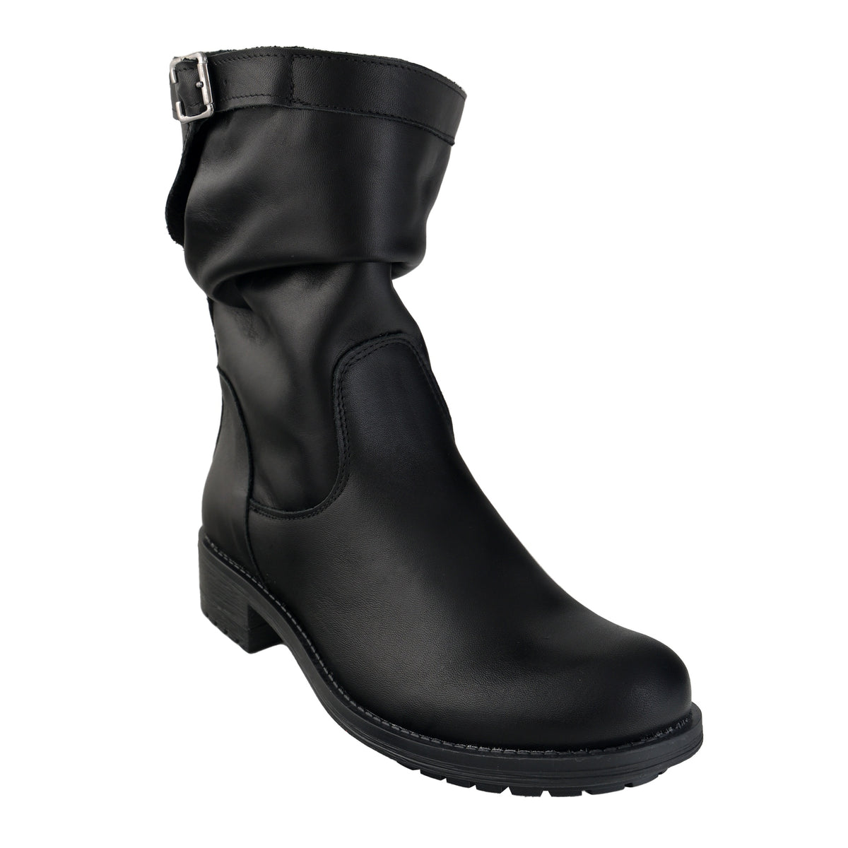 Stivaletto in pelle di vitello con fibbiaBIK4PELLETR25 Art. BIK4PELLETR25