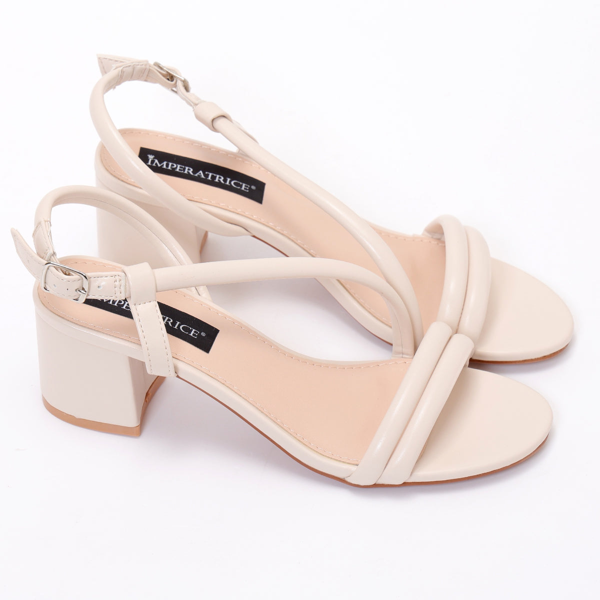 Sandali in simil pelle con tacco comodoOR597 Art. OR597