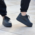 Sneakers in simil pelle platform