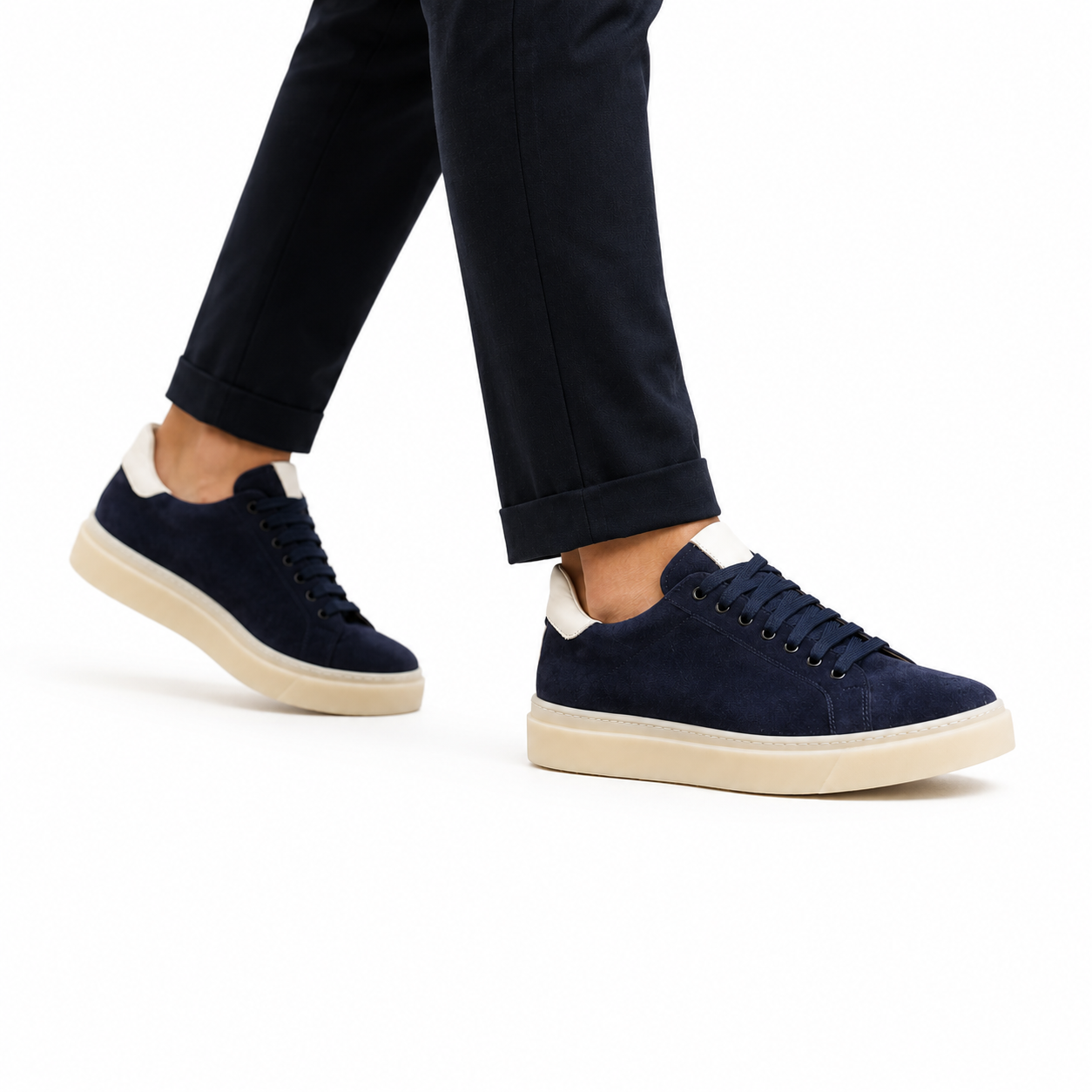 Sneakers Uomo , fondo 4,0 cm-Art.7CAMOSCIO