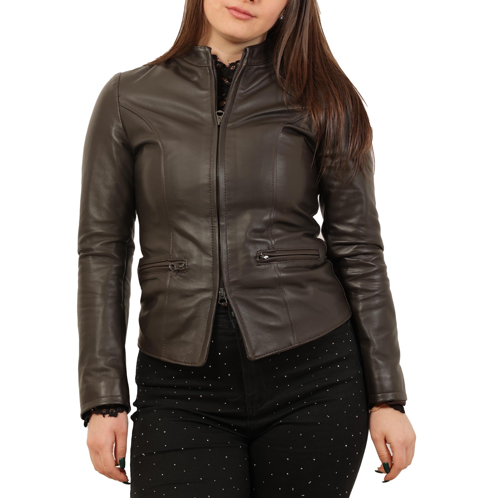 Giubbino in vera pelle di vitello Nero-Art.IMP28NAPPA