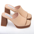 Sandali in simil pelle con tacco e zeppa in sugheroOR602 Art. OR602