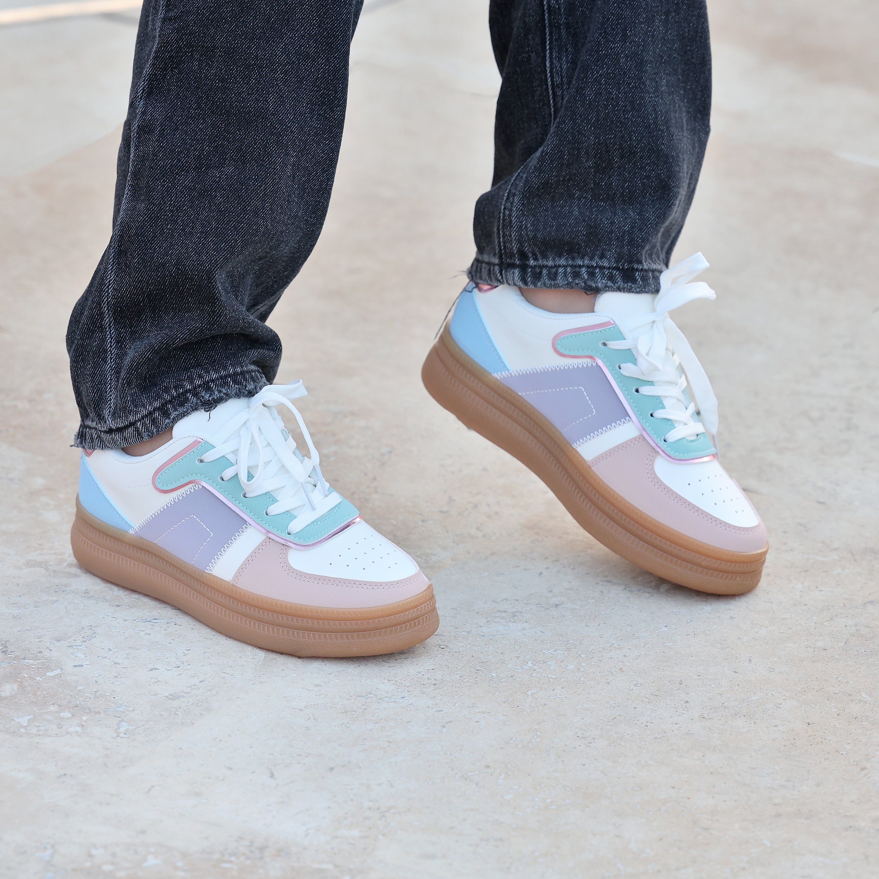 Sneakers in simil pelle multicolore- Art.SP531