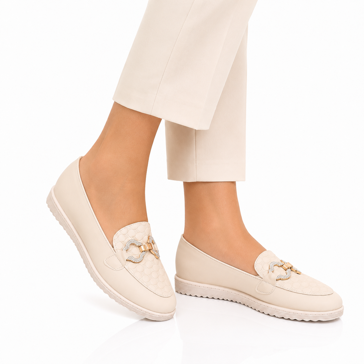 Mocassino in simil pelle con fibbia dorata- Art.DH1125