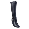 Stivali in simil pelle con tacco alto quadrato e fascia elastica lateraleCHC329 Art. CHC329