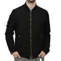 Giubbino in vera pelle di vitello scamosciata Nero-Slim Fit-Art.XM54CAMOSCIO